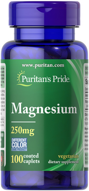 Puritan's Pride, Магній оксид, 250 мг, 100 капсул (PTP-15830), фото