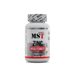 MST, Zinc Chelate Bisglycinate, Цинк хелат бісгліцинат, 90 таблеток (MST-16450), фото