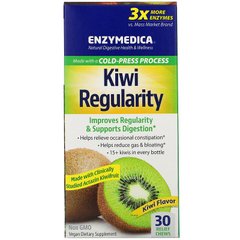 Enzymedica, Kiwi Regularity, вкус киви, 30 жевательных таблеток для облегчения состояния (ENZ-11015), фото