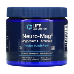 Life Extension, Neuro-Mag, магний L-треонат, вкус тропического пунша, 93,35 г (LEX-20329), фото