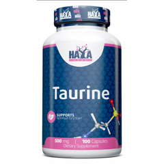 Haya Labs, L-таурін, 500 мг, 100 капсул (820250), фото