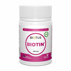 Биотин, Biotin, Biotus, 300 мкг, 30 таблеток (BIO-530289), фото