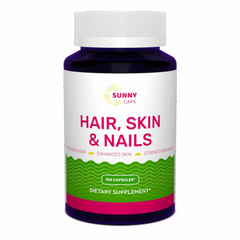 Комплекс кожа, волосы, ногти, Hair, Skin & Nails Complex Powerfull, Sunny Caps, 100 капсул (SUN-530753), фото