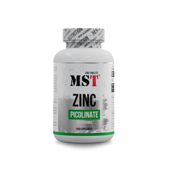 MST, Цинк пиколинат, Zinc picolinate, 25 мг, 200 таблеток (MST-16405), фото