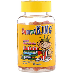 Омега-3 и лютеин для детей, GummiKing, 60 жевательных мармеладок (GUM-00012), фото
