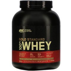 Optimum Nutrition, 100% Whey Gold Standard, сироватковий протеїн, зі смаком мокачино, 2270 г (OPN-02623), фото