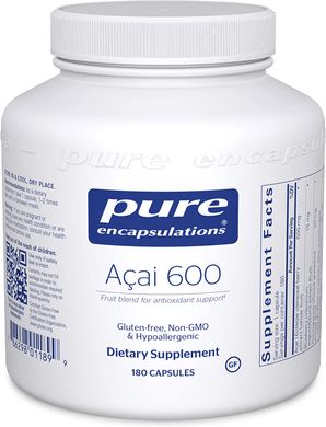Асаї 600 мг, Asai, Pure Encapsulations, 180 капсул (PE-01189), фото