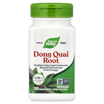 Корень дудника китайского 565 мг Nature's Way Dong Quai Root - 100 веганских капсул, фото