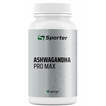 Ашваганда Sporter Ashwagandha PRO MAX - 60 капсул, фото
