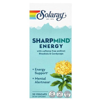 Solaray SharpMind&trade; Energy - 30 рослинних капсул, фото