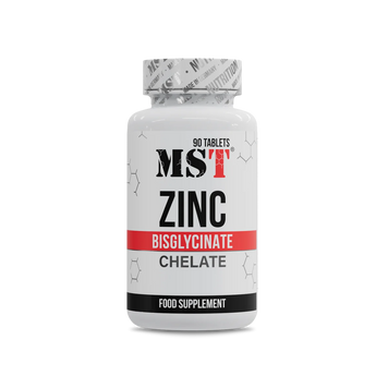 MST, Zinc Chelate Bisglycinate, Цинк хелат бісгліцинат, 25 мг, 90 таблеток (MST-16450), фото