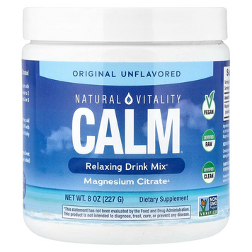 Natural Vitality, CALM, Магний цитрат в порошке, 350 мг, без вкуса, 226 г (PTG-04349), фото