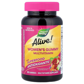 Мультивітаміни для жінок Nature's Way Alive! Women's Gummy Multivitamin | ягідний мікс - 60 жувальних мармеладок, фото
