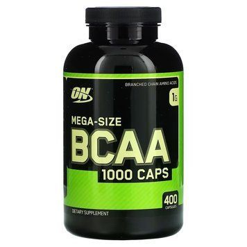 Optimum Nutrition, BCAA 1000, 500 мг, 400 капсул (OPN-02036), фото