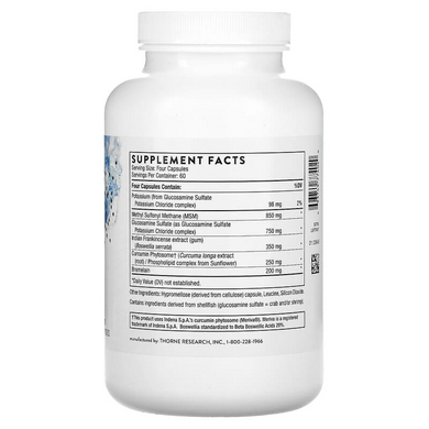 Глюкозамін та MSM Thorne Joint Support Nutrients (AR-Encap) - 240 капсул, фото