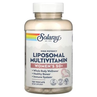 Solaray, Высокоэффективные липосомальные мультивитамины для женщин старше 50 лет, 120 растительных капсул (SOR-15483), фото