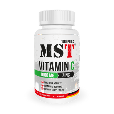 MST Nutrition, Витамин С + Цинк хелат, 100 таблеток (MST-00312), фото