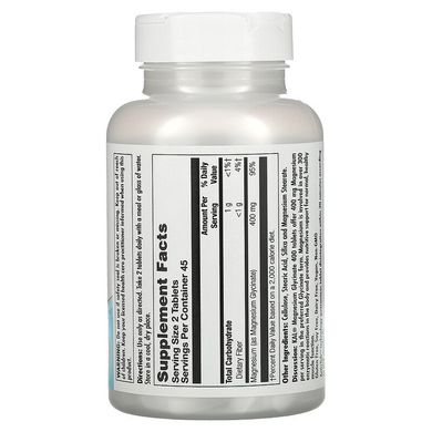 KAL, гліцинат магнію, 400 мг, 90 таблеток (CAL-81109), фото
