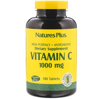 Nature's Plus, Витамин С, 1000 мг, 180 таблеток (NAP-02290), фото