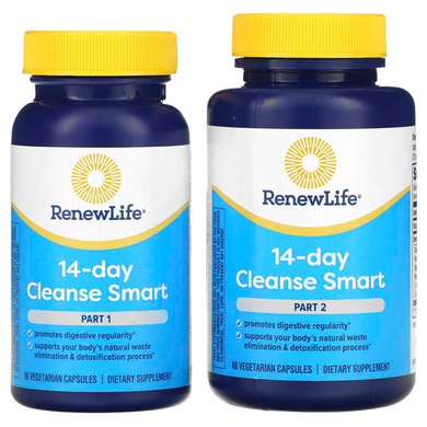 Renew Life, Advanced Cleanse Smart, 2 флакони, по 60 рослинних капсул в кожному (REN-53450), фото