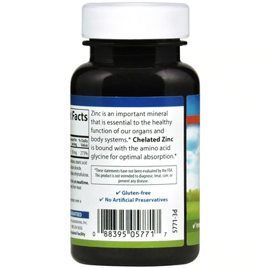 Carlson Labs, Хелатний цинк, 30 мг, 100 таблеток (CAR-05771), фото