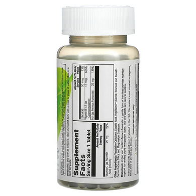 VegLife, Залізо рослинного походження, 25 мг, 100 таблеток (VGL-74610), фото