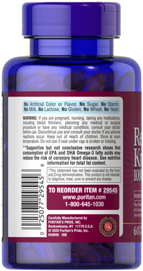 Масло криля, Red Krill Oil, Puritan's Pride, 1000 мг, 60 гелевых капсул (PTP-29545), фото