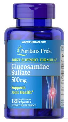 Глюкозамин сульфат Puritan's Pride, Glucosamine Sulfate 500 мг 120 капсул (PTP-17712), фото