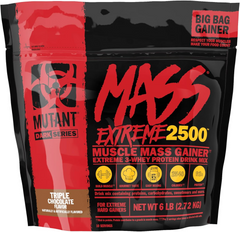 Mutant, Mass Extreme 2500, Гейнер + порошок сироваткового протеїну, потрійний шоколад, 2720 г (814975), фото