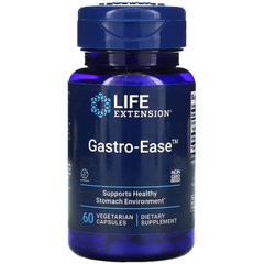 Life Extension, Gastro-Ease, 60 вегетаріанських капсул (LEX-21006), фото
