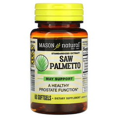 Mason Natural, Со Пальметто екстракт, здоров'я простати, 60 гелевих капсул (MAV-12905), фото