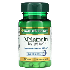 Nature's Bounty, Мелатонін, 1 мг, 180 таблеток (NRT-02832), фото