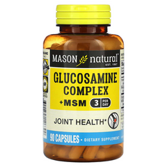 Mason Natural, Комплекс глюкозамін + МСМ, 90 капсул (MAV-12639), фото