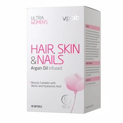 VPLab, Ultra Women's Hair, Skin & Nails, волосся, шкіра та нігті, 90 м'яких таблеток (VPL-36175), фото