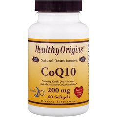 Коензим Q10, Healthy Origins, Kaneka Q10 (CoQ10), 200 мг, 60 капсул, (HOG-35048), фото