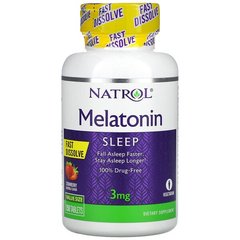 Natrol, Melatonin, 3 мг, Straw F/D, 150 таблеток (NTL-07281), фото