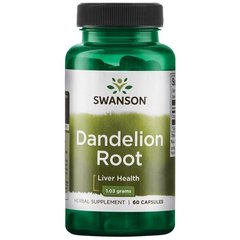 Кульбаба, корінь, Dandelion Root, Swanson, 515 мг, 60 капсул (SWV-11336), фото