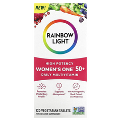 Rainbow Light, Для женщин старше 50 лет, мультивитамины для ежедневного приема, высокая эффективность, 120 вегетарианских таблеток (RLT-20424), фото