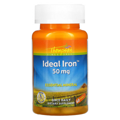 Thompson, железо, 50 мг, 60 таблеток (THO-19995), фото