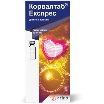 Корвалтаб Експрес для підтримки серцево-судинної системи при стресі - 50 мл, фото