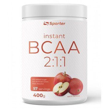 Sporter, Instant BCAA, яблуко, 400 г (818096), фото