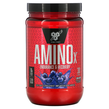 BSN, AminoX, Формула с аминокислотами, выносливость и восстановление, виноград, 435 г (BSN-06326), фото