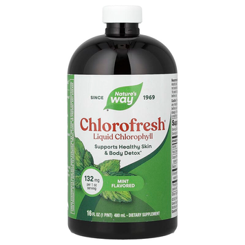 Жидкий хлорофилл Nature's Way Chlorofresh Liquid Chlorophyll | мята - 480 мл, фото