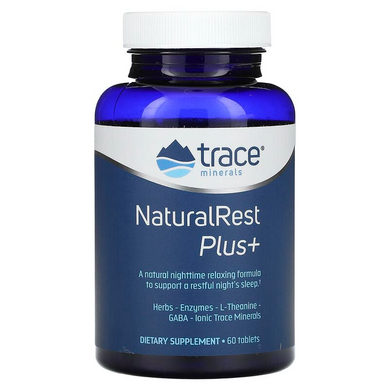 Trace Minerals ®, NaturalRest Plus+ - Nighttime relaxing formula, 60 таблеток (TMR-00261), фото