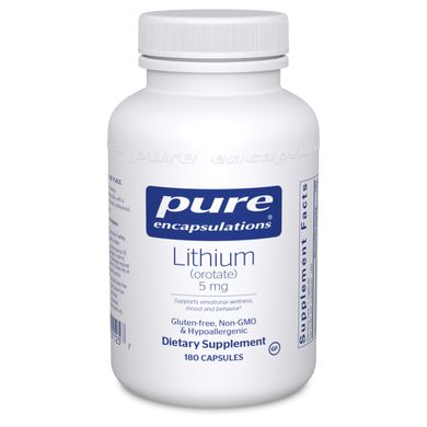 Pure Encapsulations, Літій оротат, 5 мг, 180 капсул (PE-01125), фото