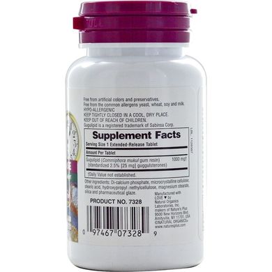 Гуггул, Nature's Plus, 1000 мг, 30 таблеток, (NAP-07328), фото