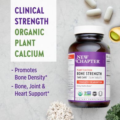 New Chapter, Bone Strength Take Care, добавка для укрепления костей, 30 маленьких растительных таблеток (NCR-00406), фото