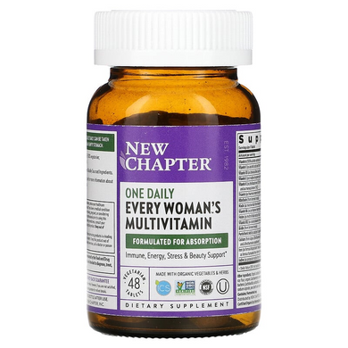 New Chapter, Every Woman, ежедневный мультивитаминный комплекс для женщин, 48 вегетарианских таблеток (NCR-00307), фото