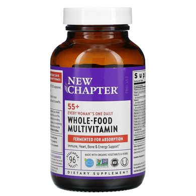 New Chapter, мультивітаміни для жінок віком від 55 років, один раз на день, 96 вегетаріанські таблетки (NCR-90176), фото