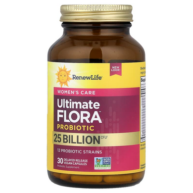 Renew Life, Women's Care, пробиотик Ultimate Flora&trade;, 25 млрд КОЕ, 30 веганских капсул с отсроченным высвобождением (REN-15863), фото